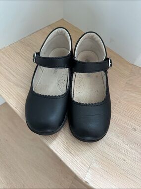 Girls' Black Mary Jane Dress Shoes with Buckle Strap
